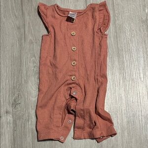 Carter's Terracotta Button-Up Romper